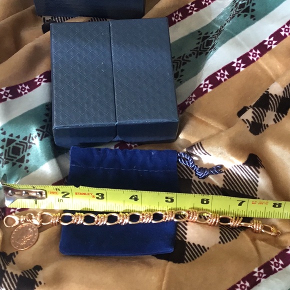 NWOT Toscana 18K Rose Gold Plated Italian 8” Bold Coin Bracelet - Picture 7 of 10